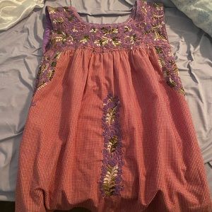 Mi Golondrina Blouse XS GINGHAM